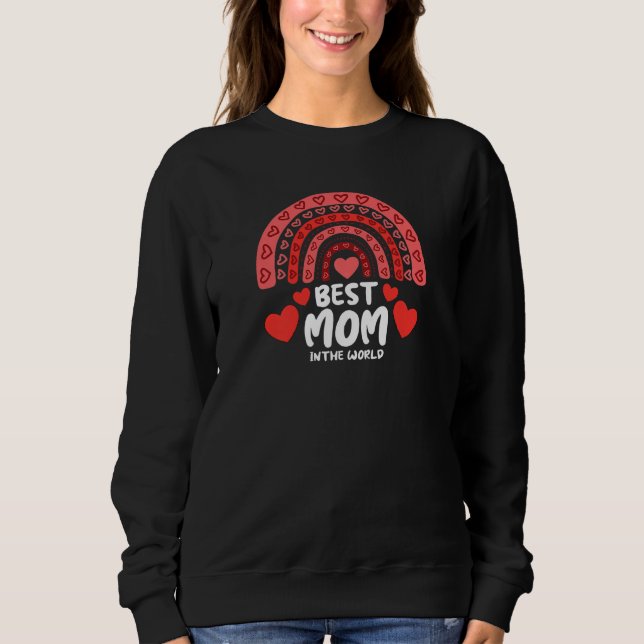 Moletom Womens Best Mom In the World Valentines Day Cute B (Frente)