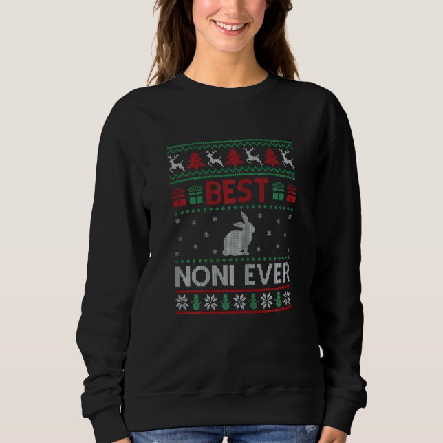 Moletom Womens Best Noni Ever Group Matching Noni Christma (Frente)