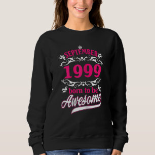 Moletom Womens Birthday Vintage Roupa de setembro de 1999