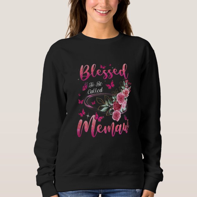 Moletom Womens Blessed To Be Called Memaw Cute Girls Women (Frente)