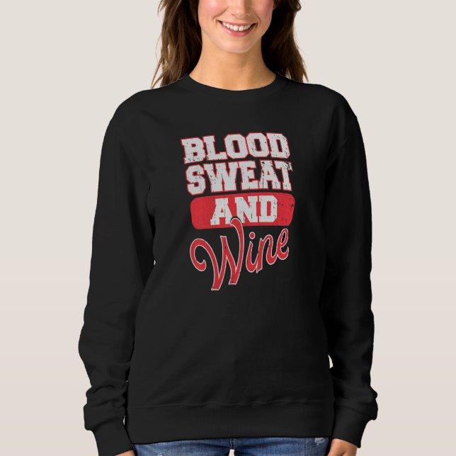 Moletom Womens Blood Sweat And Wine Fitness Women's Bodybu (Frente)