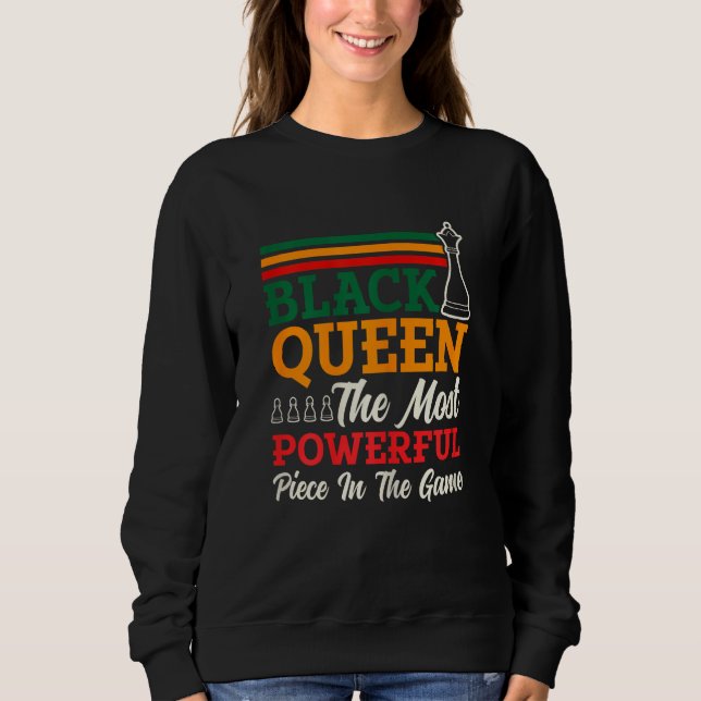 Moletom Womens Chess Queen Most Powerful Piece Checkmate C (Frente)