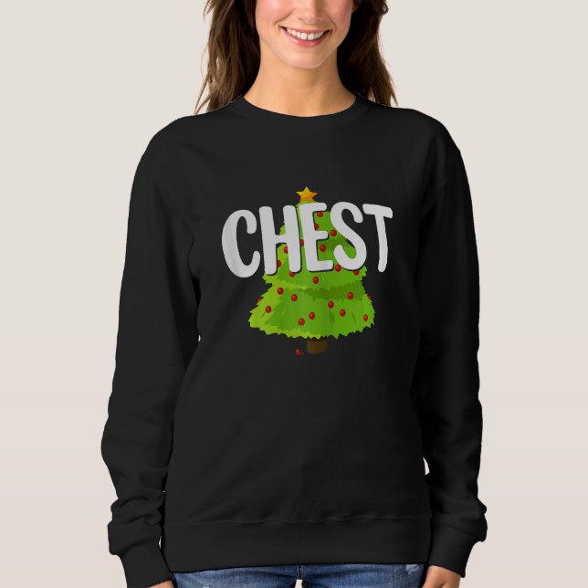 Moletom Womens Chest Nuts  Chestnuts  Christmas Couples Ch (Frente)