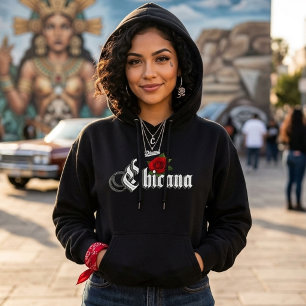 Moletom Womens Chicana Rosa vermelha
