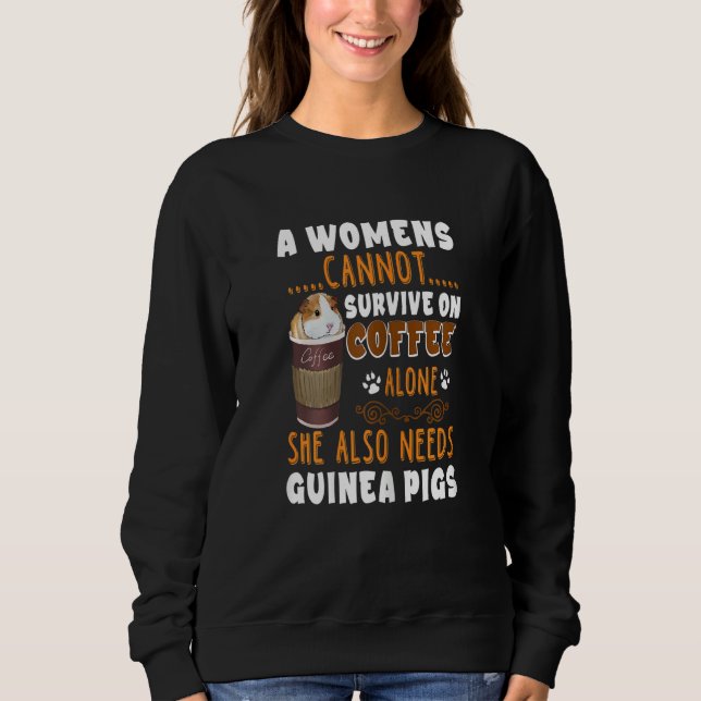 Moletom Womens  Coffee Guinea Pigs Woman (Frente)