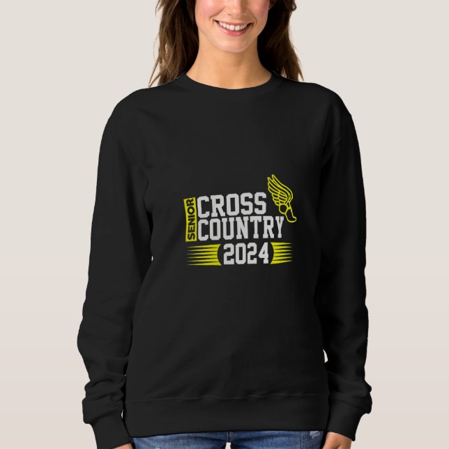 Moletom Womens Cross Country 2024 Senior Running Team Yell (Frente)