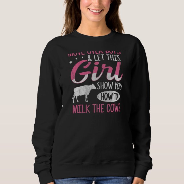 Moletom Womens Dairy Cow Farming Cote Cite para o Agricult (Frente)