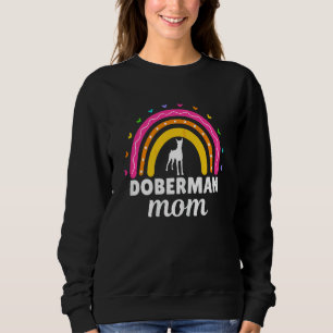 Moletom Womens Doberman Mãe Rainbow Dobie Mãe Doberman Pin