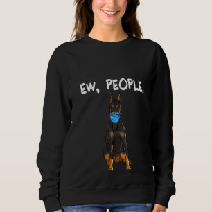 Moletom Womens Doberman Pinscher Pessoas Cachorro Vestindo