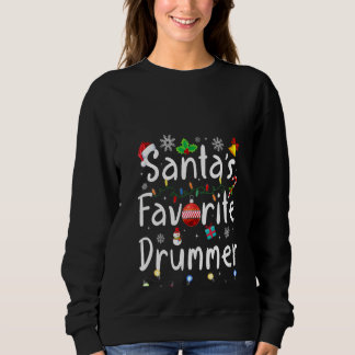 Moletom Womens Drummer Xmas Papais noeis Favoritos Drummer