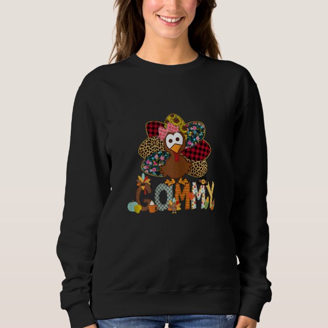 Moletom Womens Fall Turkey Gammy    Thanksgiving Doodle Gr (Frente)