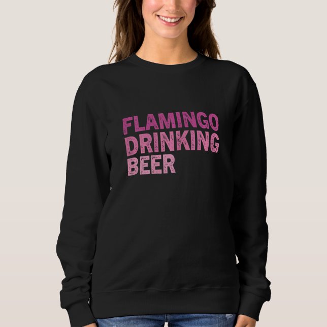 Moletom Womens Flamingo Sarcascata Citação Rosa Flamingos  (Frente)