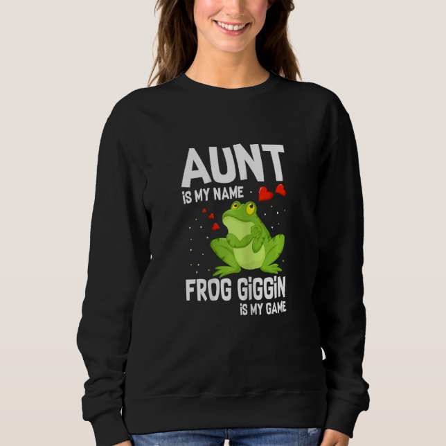 Moletom Womens Frog Catching For Bullfrog Hunter and Frog  (Frente)