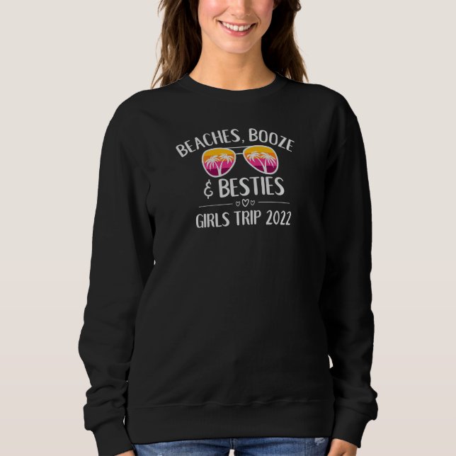 Moletom Womens Girls Trip Girls Weekend 2022 Friend Beache (Frente)