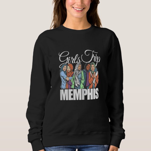 Moletom Womens Girls Trip Memphis   Melanin Bestie & Best  (Frente)