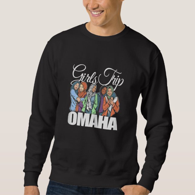 Moletom Womens Girls Trip Omaha   Melanin Bestie & Best Fr (Frente)