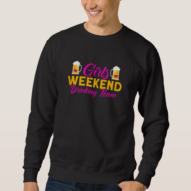 Moletom Womens Girls Weekend Drinking Team Party Group Pub (Frente)
