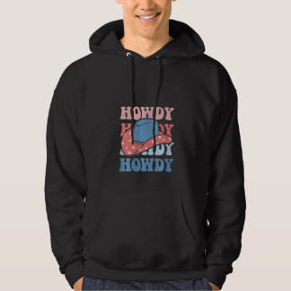 Moletom Womens Howdy Western Country USA Flag 4th of July