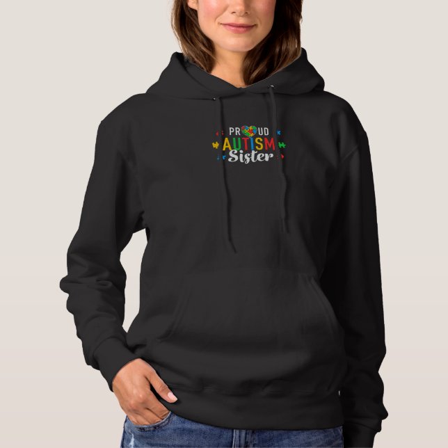 Moletom Womens I'm A Proud Autism Sister Autism Awareness  (Frente)