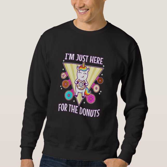 Moletom Womens I'm just here for the donuts (Frente)