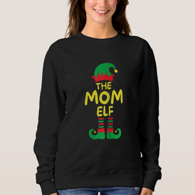 Moletom Womens I'm Mom Elf Family Matching Group Christmas (Frente)