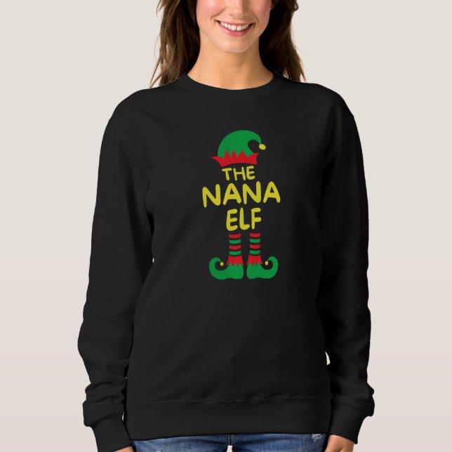 Moletom Womens I'm Nana Elf Family Matching Group Christma (Frente)