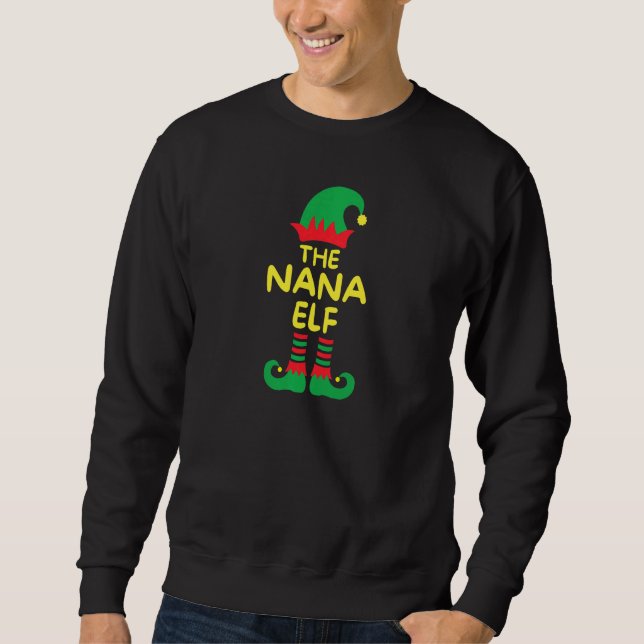 Moletom Womens I'm Nana Elf Family Matching Group Christma (Frente)
