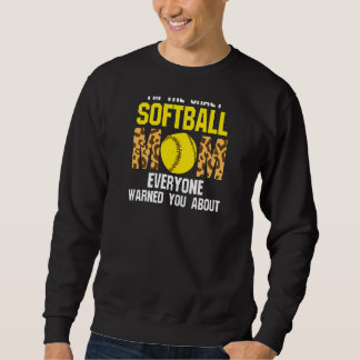 Moletom Womens I'm the crazy softball mom softball mom sof