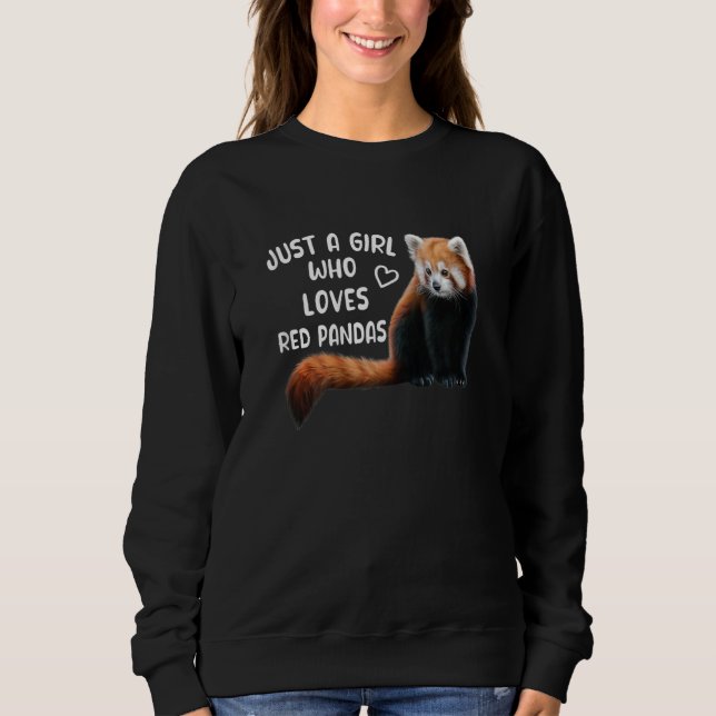Moletom Womens Just A Girl Who Loves Red Pandas Red Panda (Frente)