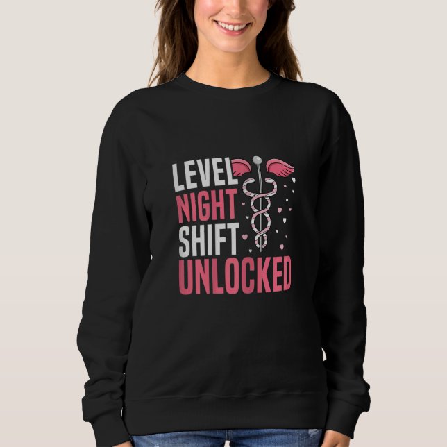 Moletom Womens Level Night Shift unlocked for a Night Shif (Frente)