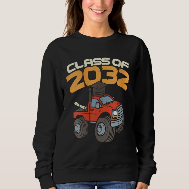 Moletom Womens Monster Truck Class Of 2032 Grow With Me Gr (Frente)