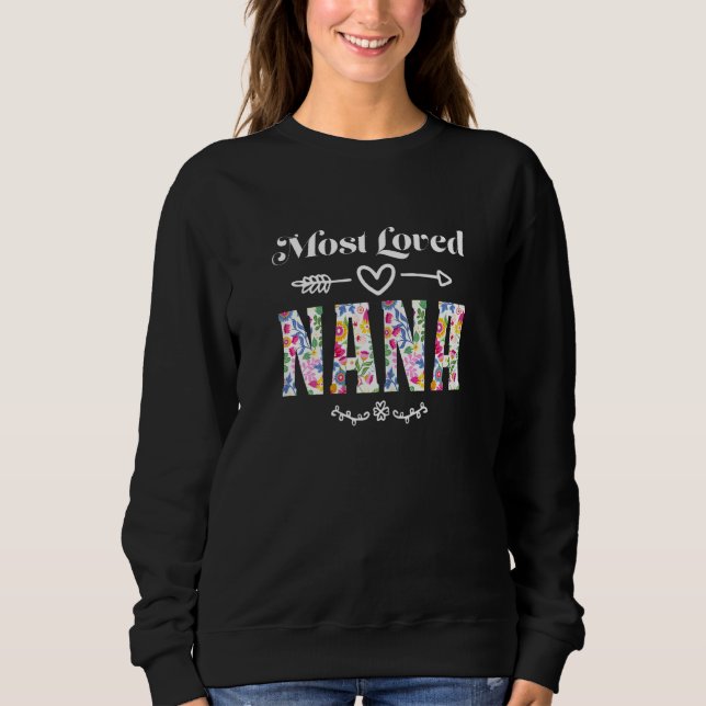 Moletom Womens most loved nana grandmother (Frente)