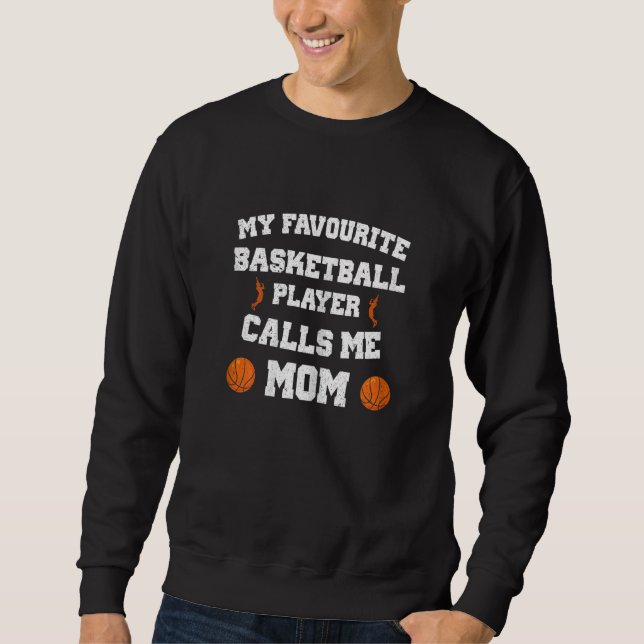 Moletom Womens My Favorite Basketball Player Calls Me Mom (Frente)