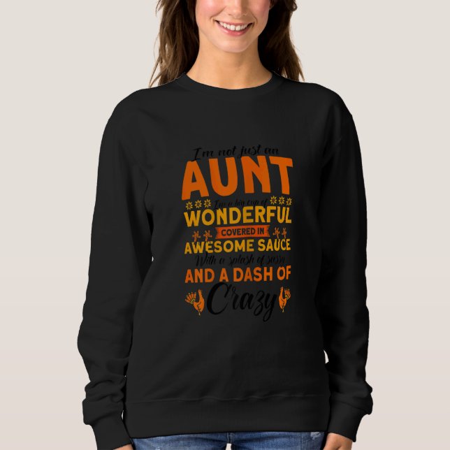 Moletom Womens Not Just An Aunt Big Cup Of Wonderful Thank (Frente)