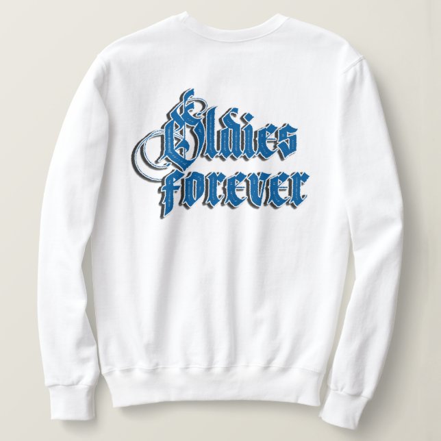 Moletom Womens Oldies para sempre Nome personalizado (Verso do Design)