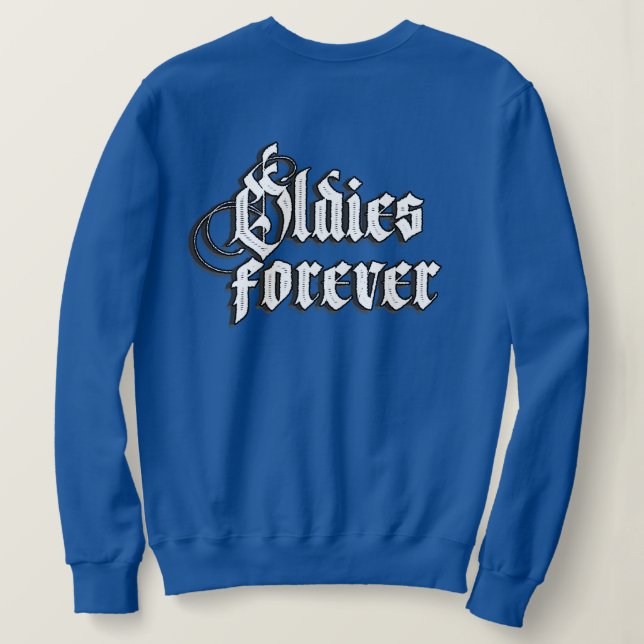 Moletom Womens Oldies para sempre Nome personalizado (Verso do Design)