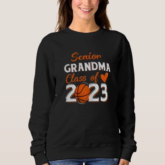 Moletom Womens Proud Grandma Of A 2023 Senior Basketball G (Frente)