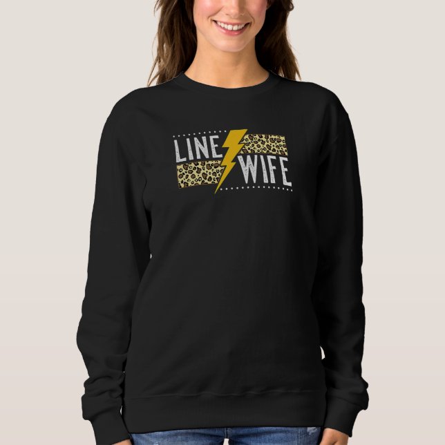 Moletom Womens Proud Line Wife - Lineworker Husband Linema (Frente)