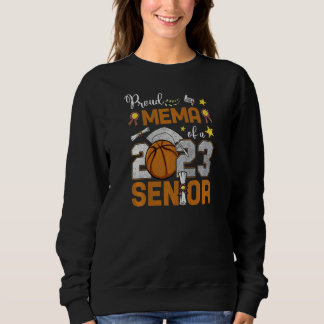 Moletom Womens Proud Mema Of A 2023 Senior Basketball Grad