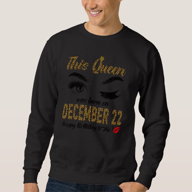Moletom Womens Queens are born on December 22nd A queen wa (Frente)
