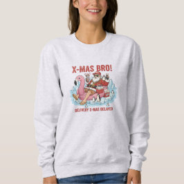 Moletom Womens Sweatshirt Bro Santa: Funny Christmas Jumpe