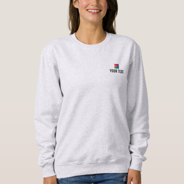 Moletom Womens Sweatshirts Cinza Cinza Adicionar Imagem Te (Frente)