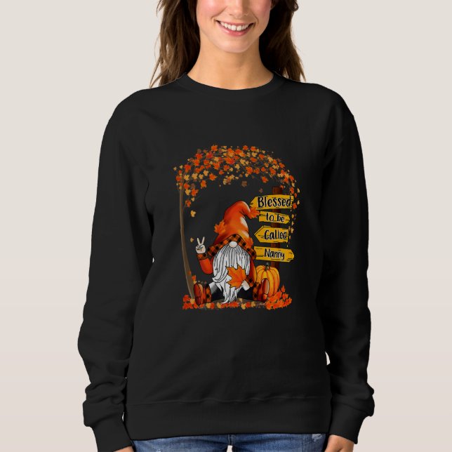 Moletom Womens Thankful Blessed To Be Called Nanny Pumpkin (Frente)