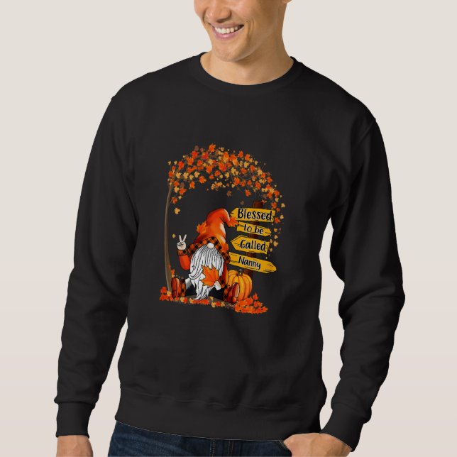 Moletom Womens Thankful Blessed To Be Called Nanny Pumpkin (Frente)
