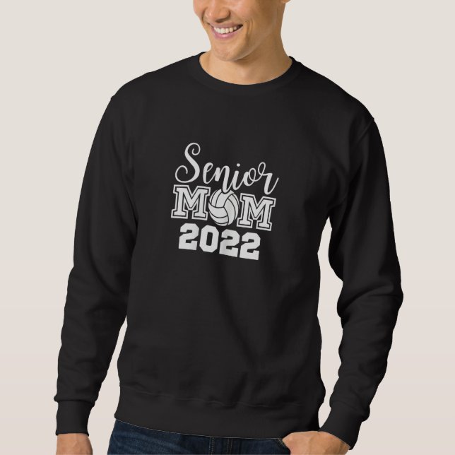 Moletom Womens Volleyball Senior Mom 2022 Volleyball Mom (Frente)