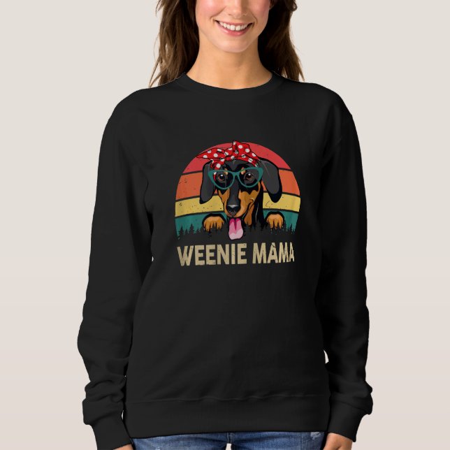 Moletom Womens Weiner Dog Weenie Mama Cute Dachshund Mãe (Frente)