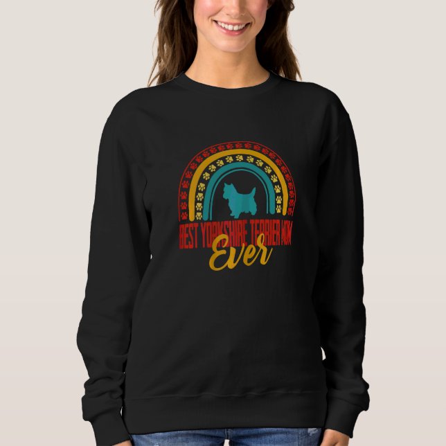 Moletom Womens Yorkshire Terrier Mãe Rainbow Yorkshire Ter (Frente)