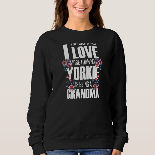 Moletom Womens Yorkshire Terrier Yorkie avó (Frente)