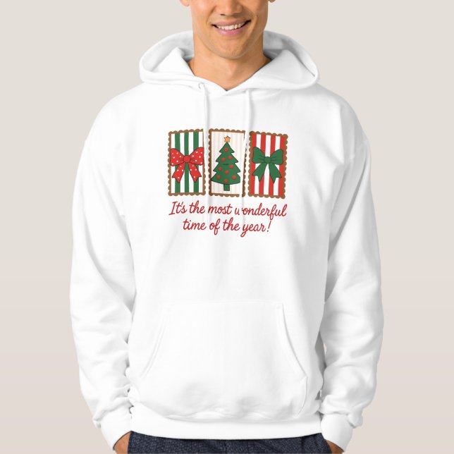 Moletom Wonderful time christmas postage (Frente)