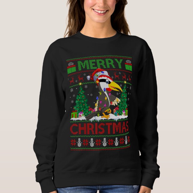Moletom Woodpecker Bird   Xmas Tree Ugly Woodpecker Christ (Frente)